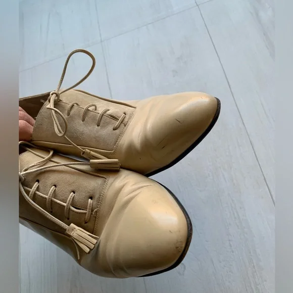 Vintage Salvatore Ferragamo lace-up heels Sz 8.5 - Picture 5 of 15